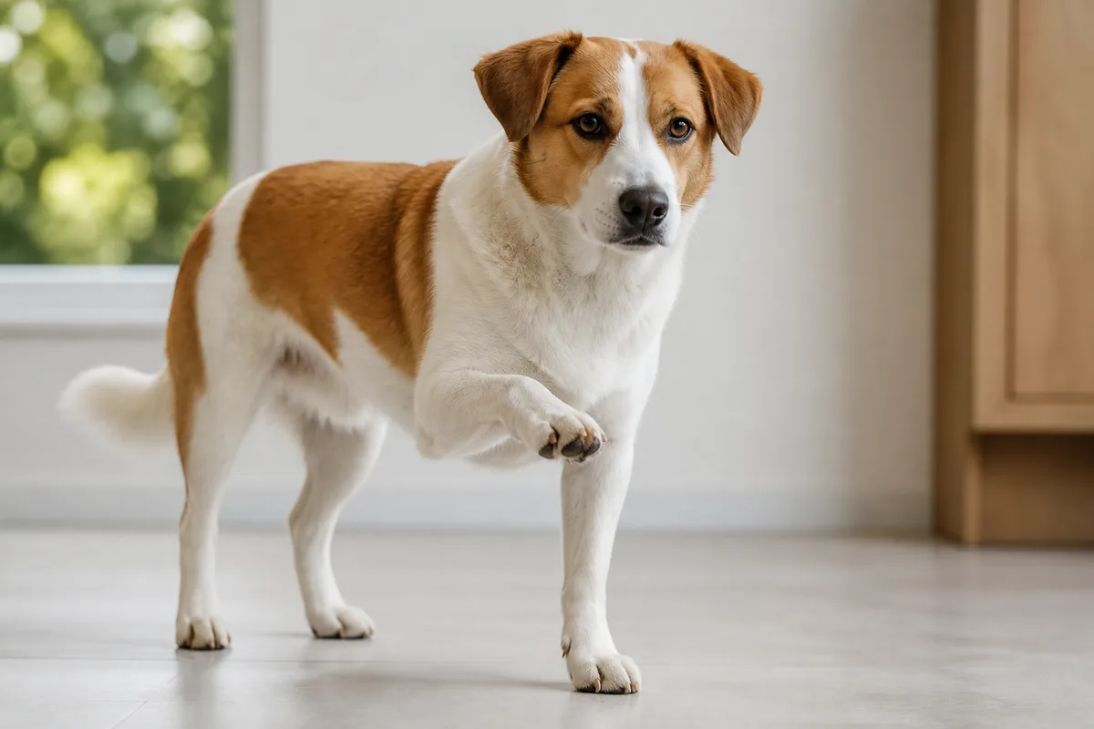 Zampa del cane osservata con delicatezza dopo una passeggiata